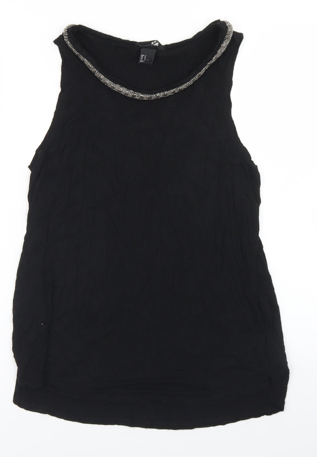 Womens UK Size M H&M Black Basic Tank