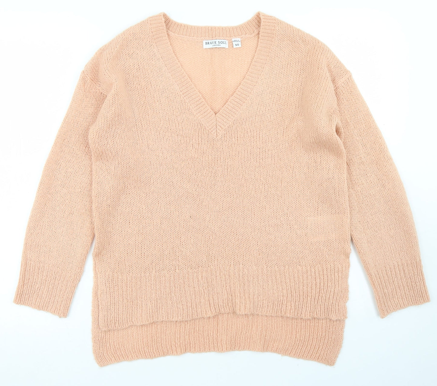 Womens UK Size XS Brave Soul Pink Pullover Jumper
