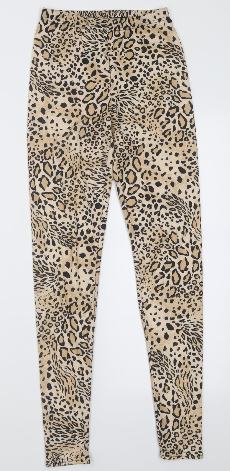Womens UK Size 4 Miss Selfridge Regular Fit Capri Brown Trousers