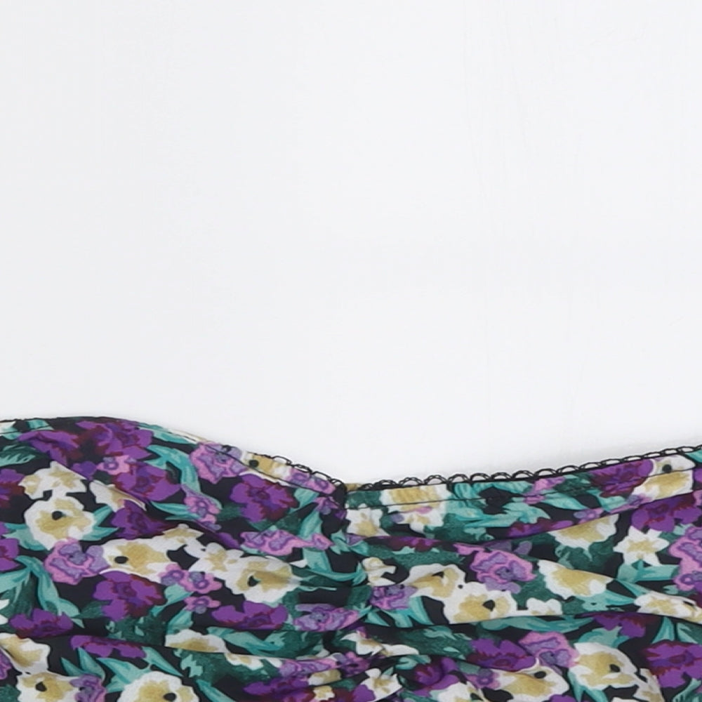 Womens UK Size 6 NaaNaa Purple Cropped Blouse