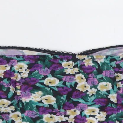 Womens UK Size 6 NaaNaa Purple Cropped Blouse