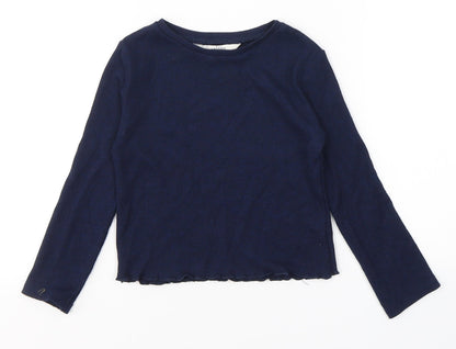 Angel Girls Blue  Polyester Pullover Casual Size 2-3 Years Round Neck