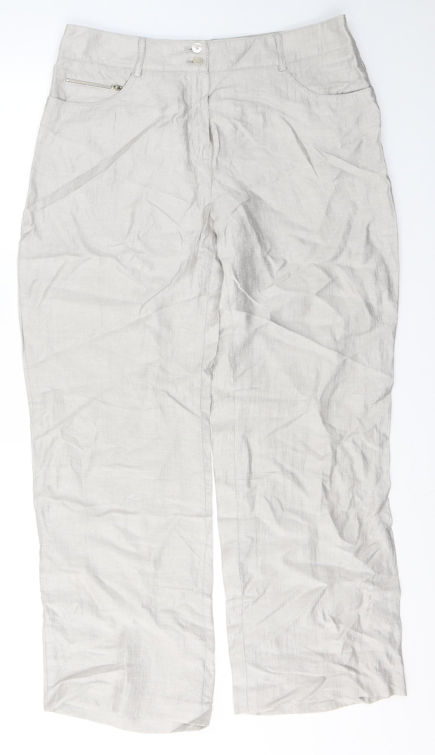 Womens UK Size 18 Gelco Regular Fit  Beige Trousers