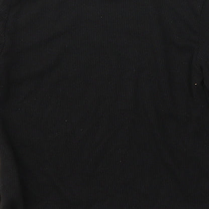 Angel Girls Black  Polyester Jersey Casual Size 3-4 Years Round Neck Pullover