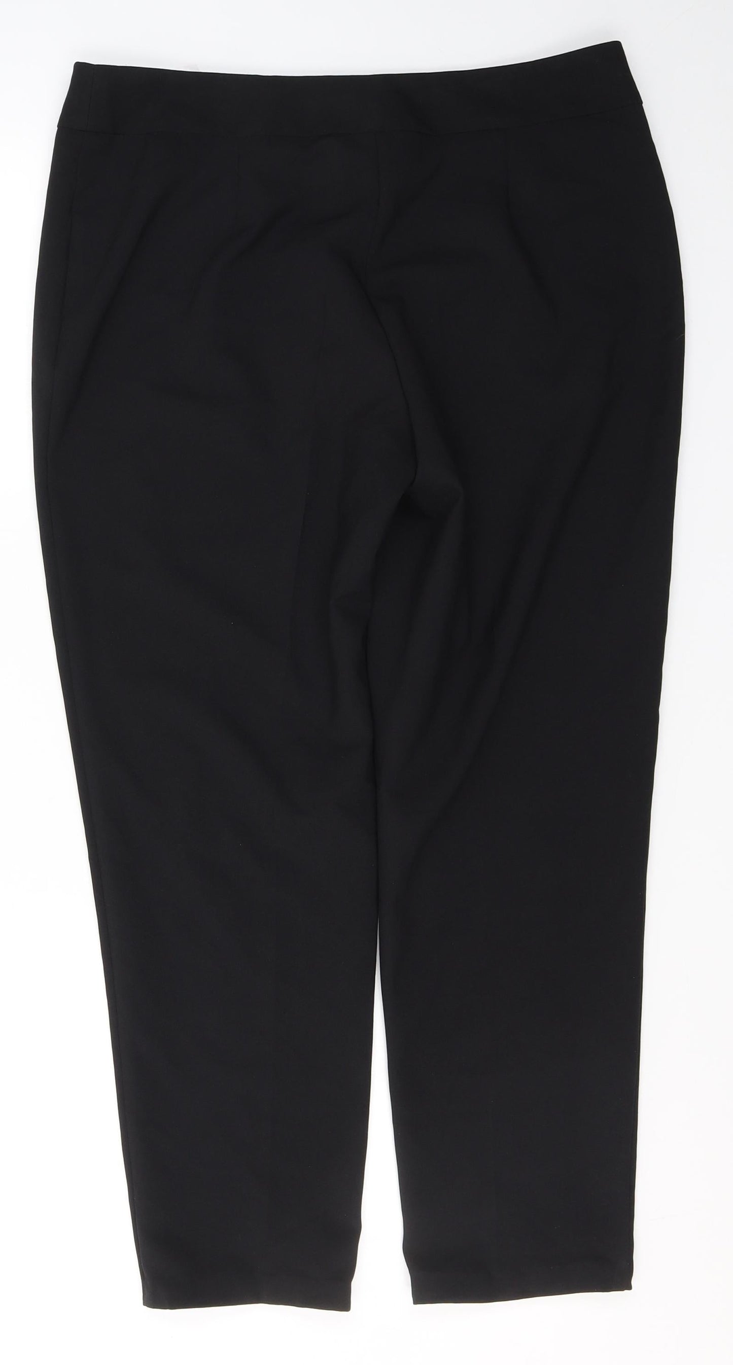 George Womens Black  Polyester Trousers  Size 12 L26 in Regular Button