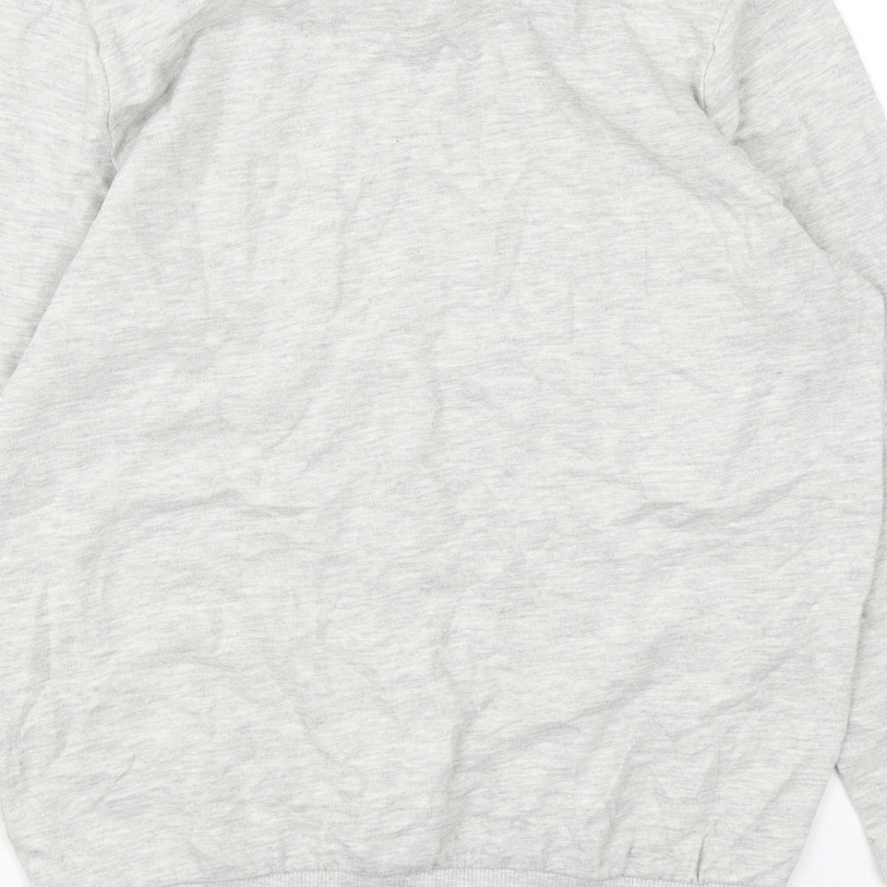 F&F Girls Grey  Cotton Pullover Sweatshirt Size 11-12 Years  Pullover