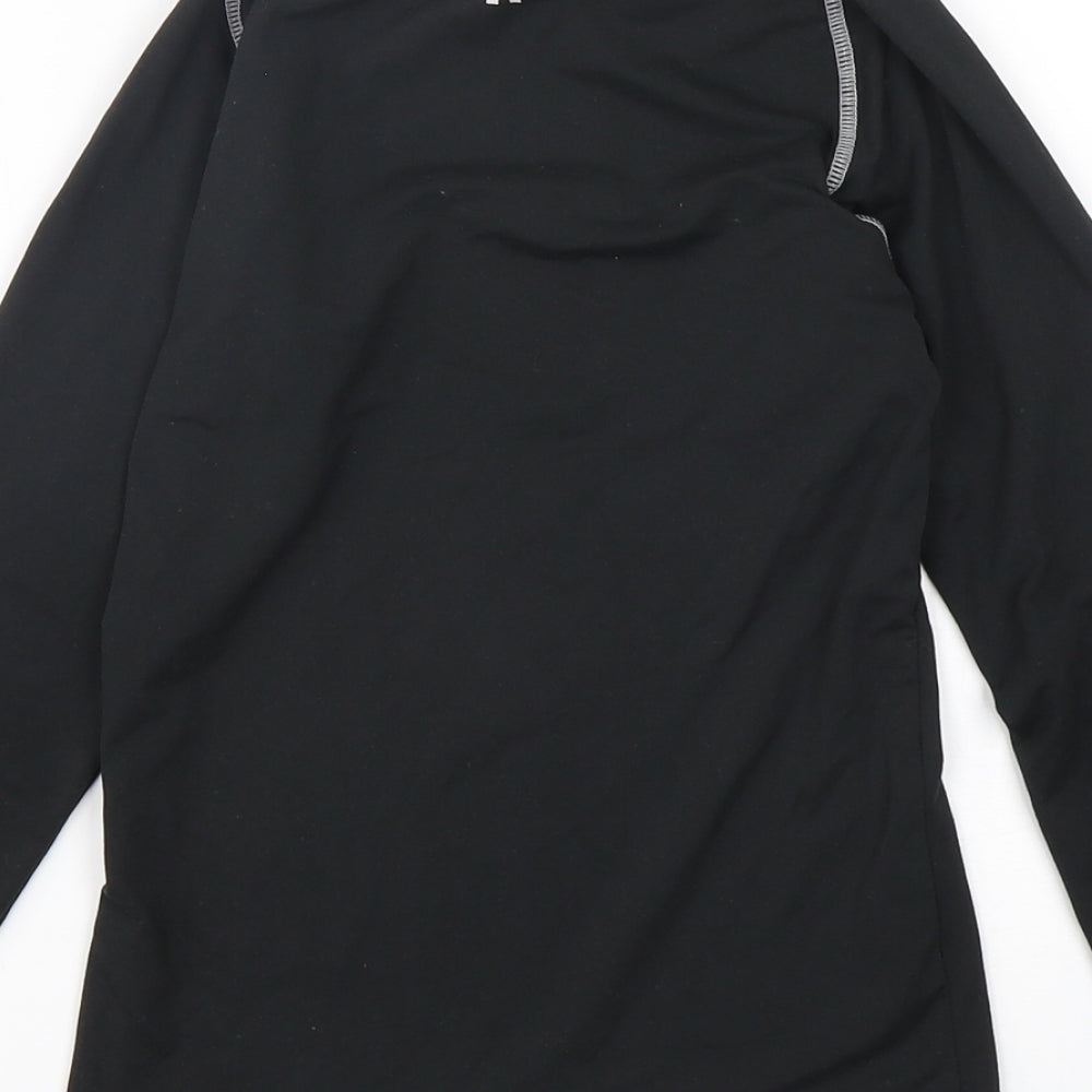 Kipsta Boys Black  Polyester Basic T-Shirt Size 12 Years Halter Pullover