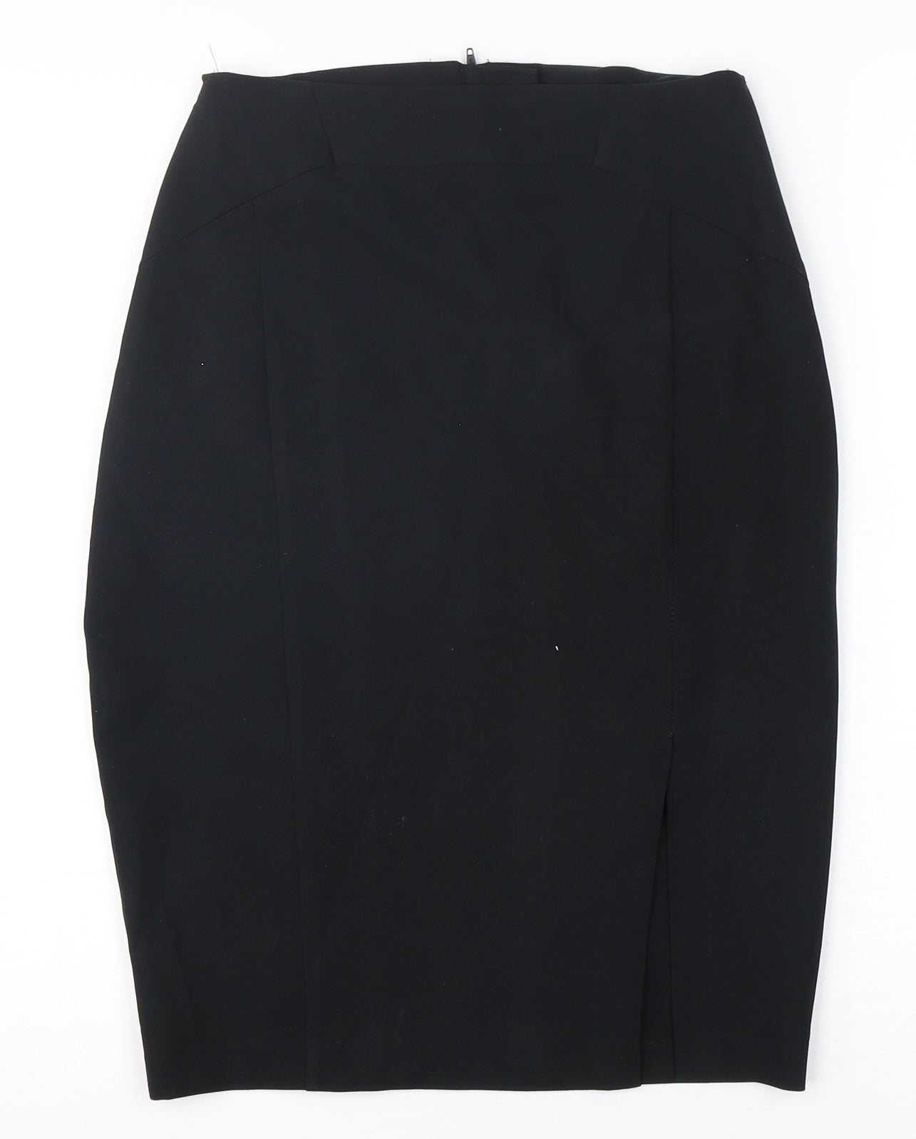 Dorothy Perkins Womens Black  Polyester Straight & Pencil Skirt Size 8   Zip