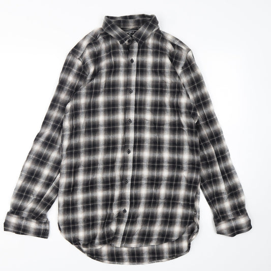 Mens UK Size XS FOREVER 21 Green  Button-Up Long Sleeve Casual Shirt