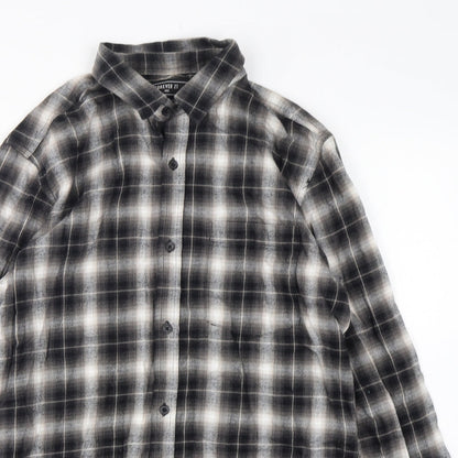 Mens UK Size XS FOREVER 21 Green  Button-Up Long Sleeve Casual Shirt