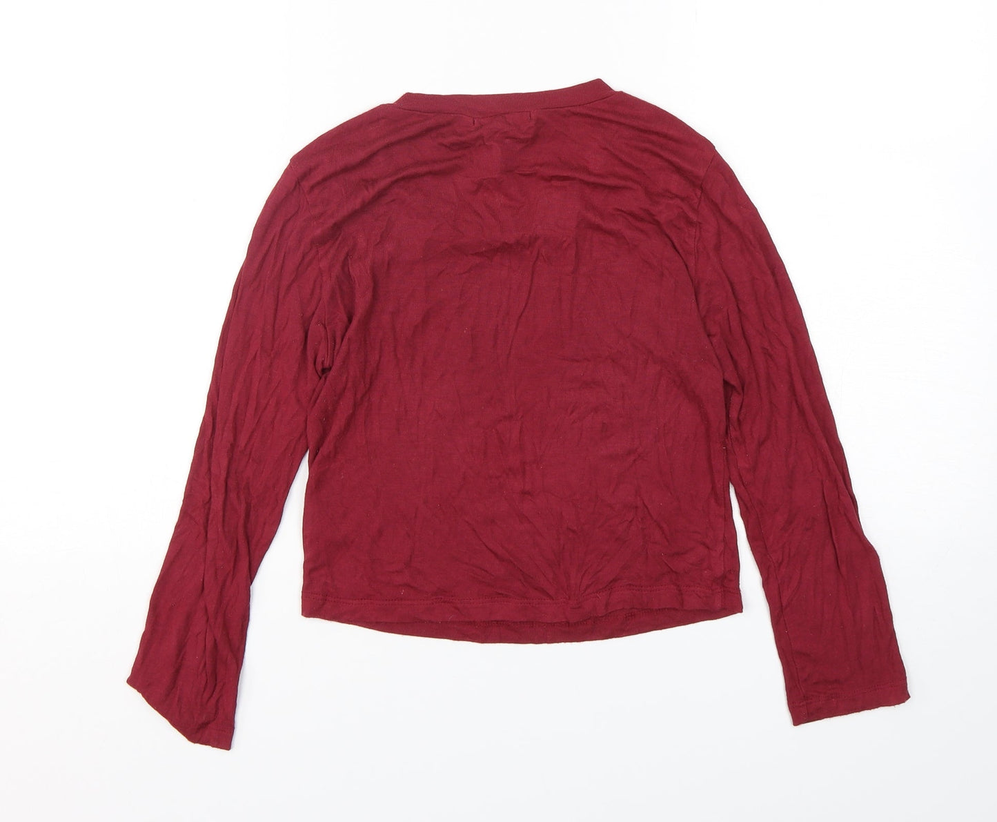 Forever 21  Womens Red  Modal Basic T-Shirt Size S Round Neck