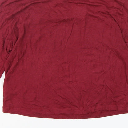 Forever 21  Womens Red  Modal Basic T-Shirt Size S Round Neck