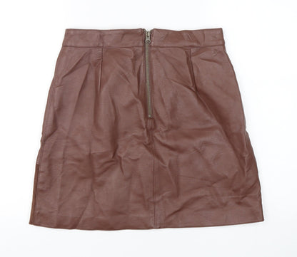 Paraphrase Womens Brown  Polyurethane Mini Skirt Size 10