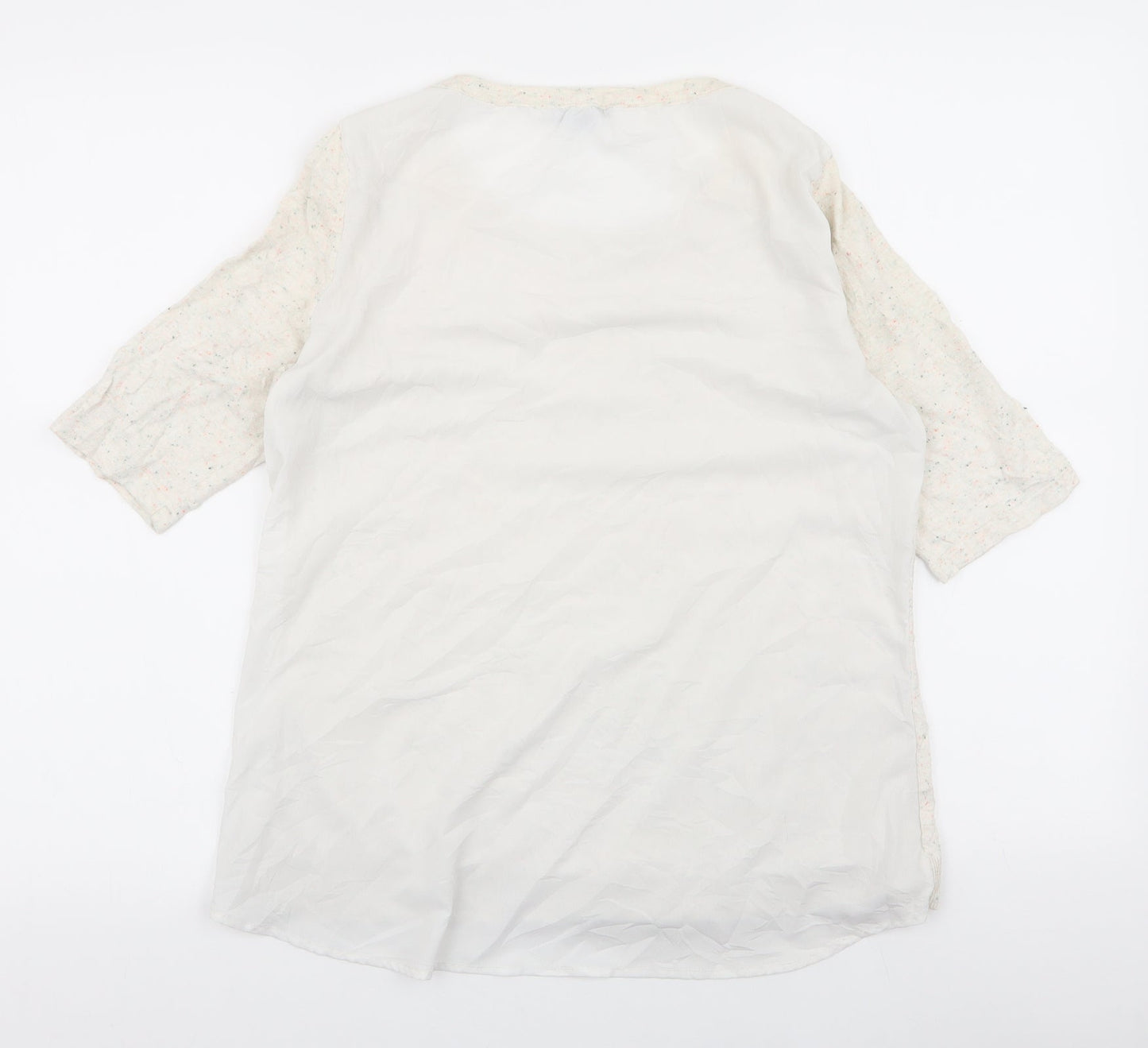 Womens UK Size M H&M Ivory Jersey Blouse