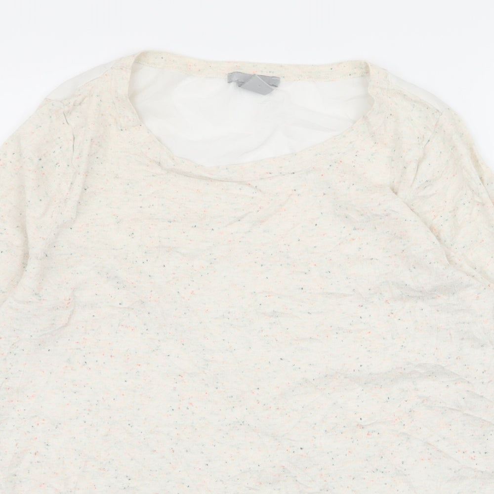Womens UK Size M H&M Ivory Jersey Blouse