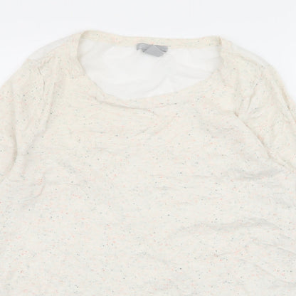 Womens UK Size M H&M Ivory Jersey Blouse