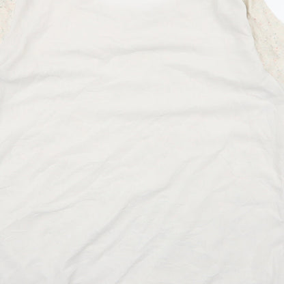 Womens UK Size M H&M Ivory Jersey Blouse
