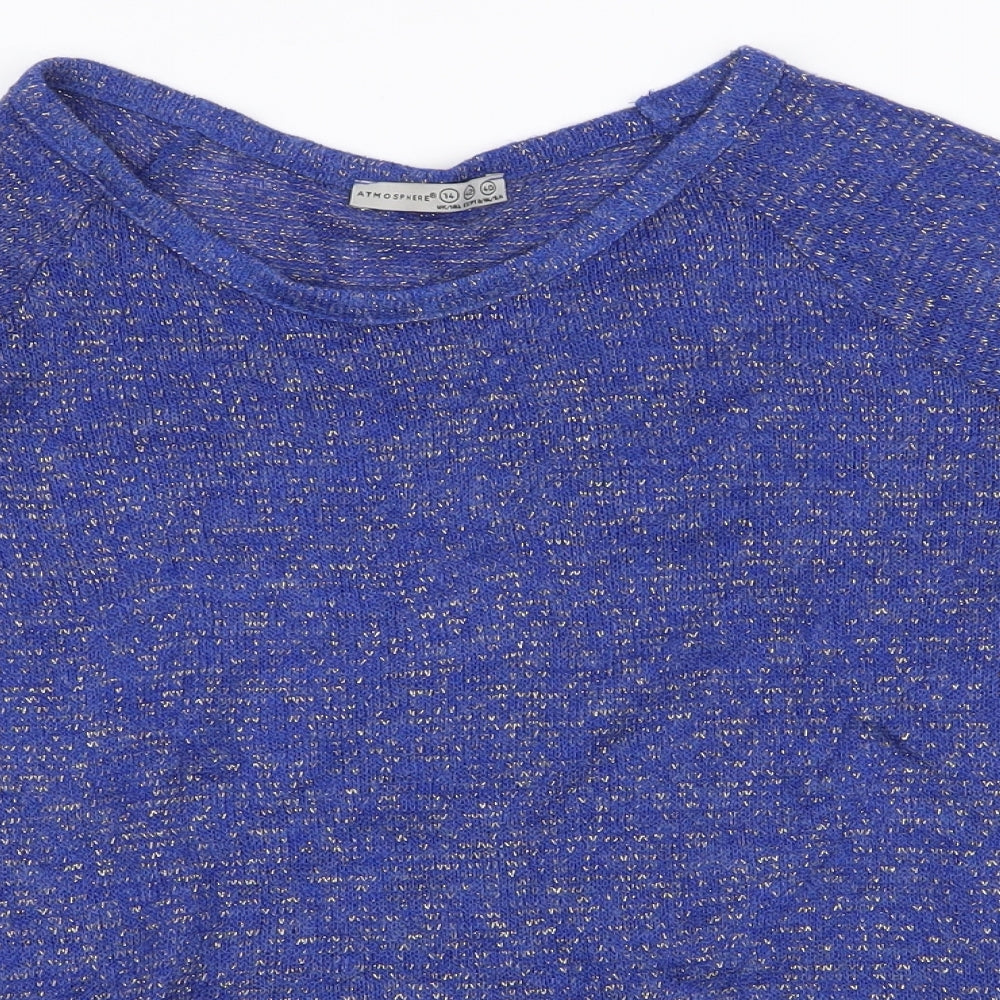 Womens UK Size 14 Atmosphere Blue Pullover Jumper