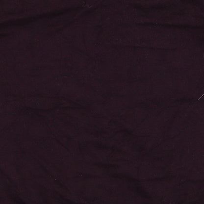 M&Co Mens Purple V-Neck  Cotton Pullover Jumper Size XL