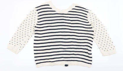 Womens UK Size XL Preworn White Pullover Jumper
