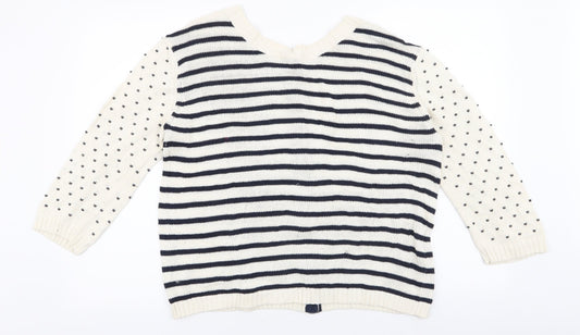 Womens UK Size XL Preworn White Pullover Jumper