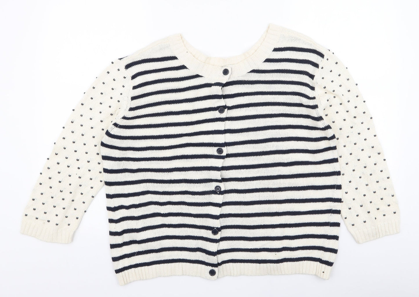Womens UK Size XL Preworn White Pullover Jumper