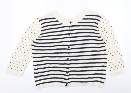 Womens UK Size XL Preworn White Pullover Jumper
