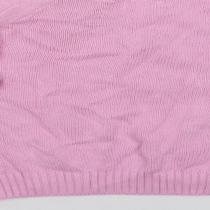 H&M Girls Pink Round Neck  Cotton Pullover Jumper Size 13-14 Years