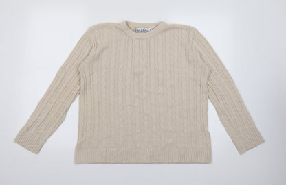 Womens UK Size L Pure & Natural Beige Pullover Jumper