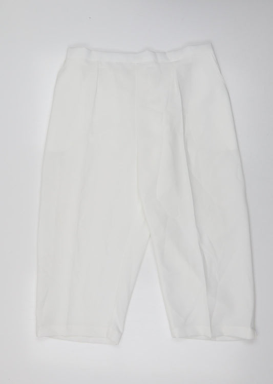 Womens UK Size 20 Preworn Regular Fit  White Trousers