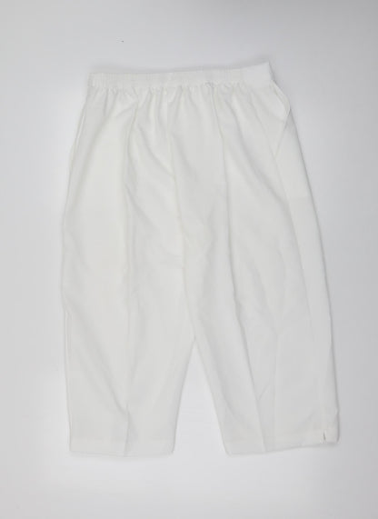 Womens UK Size 20 Preworn Regular Fit  White Trousers