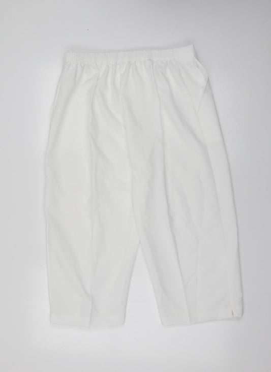 Womens UK Size 20 Preworn Regular Fit  White Trousers