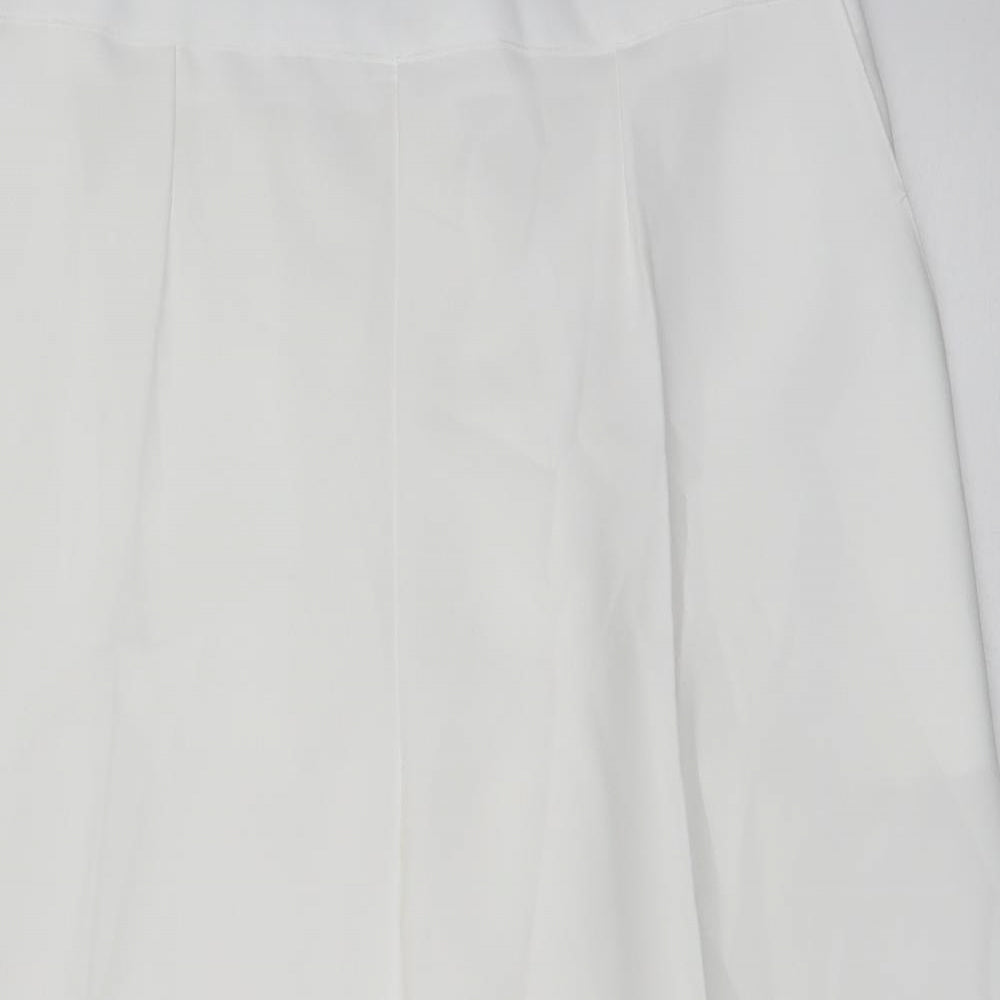 Womens UK Size 20 Preworn Regular Fit  White Trousers