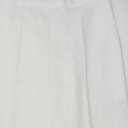 Womens UK Size 20 Preworn Regular Fit  White Trousers