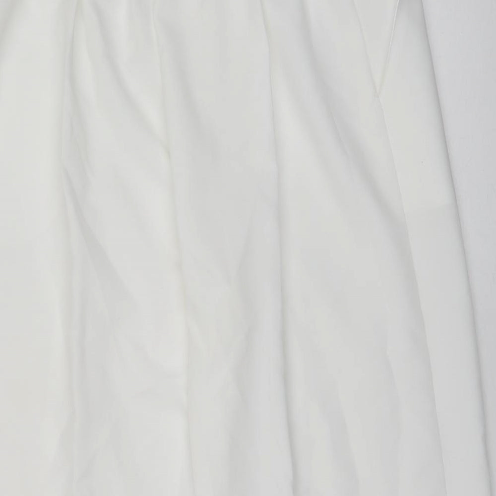 Womens UK Size 20 Preworn Regular Fit  White Trousers