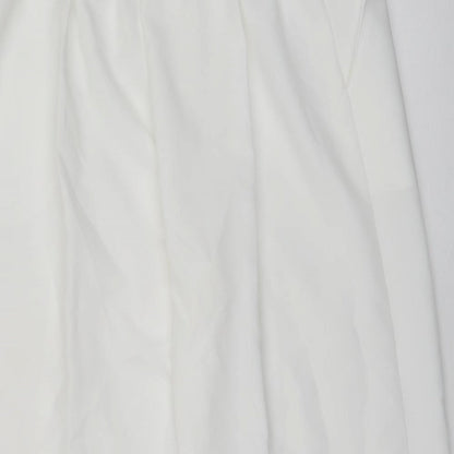 Womens UK Size 20 Preworn Regular Fit  White Trousers