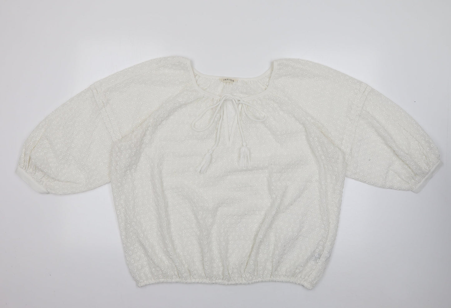 Womens UK Size 14 Marks and Spencer Ivory Basic Blouse
