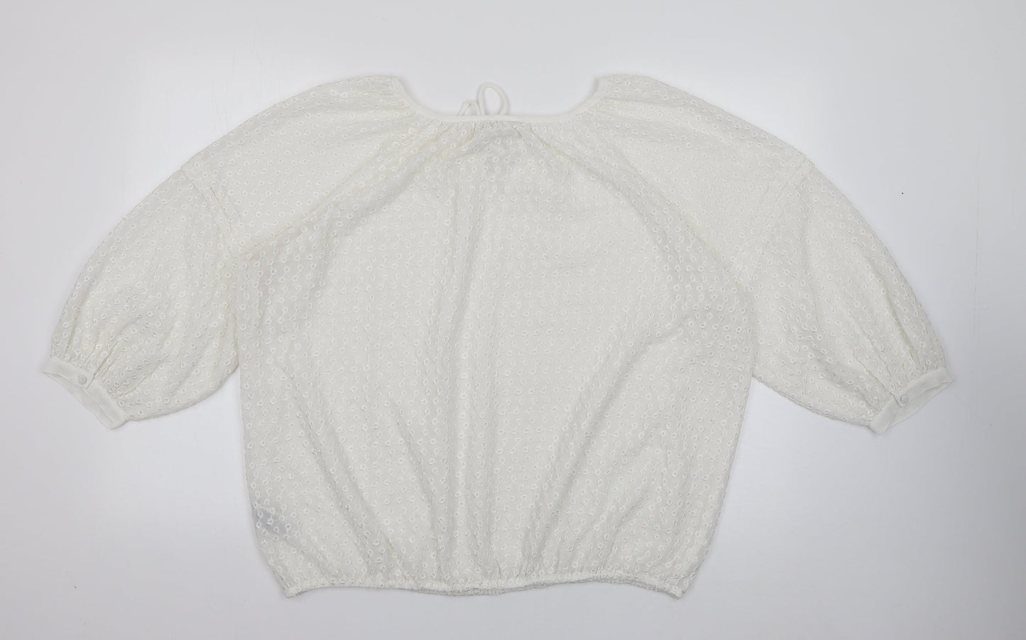 Womens UK Size 14 Marks and Spencer Ivory Basic Blouse