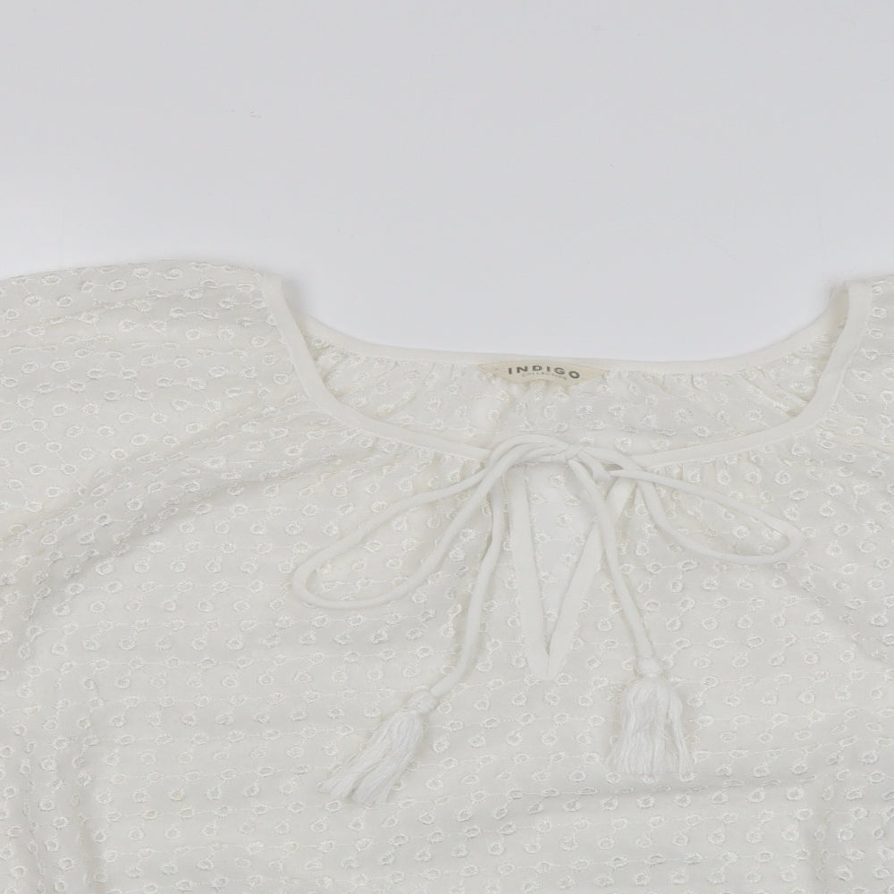 Womens UK Size 14 Marks and Spencer Ivory Basic Blouse
