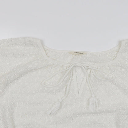 Womens UK Size 14 Marks and Spencer Ivory Basic Blouse