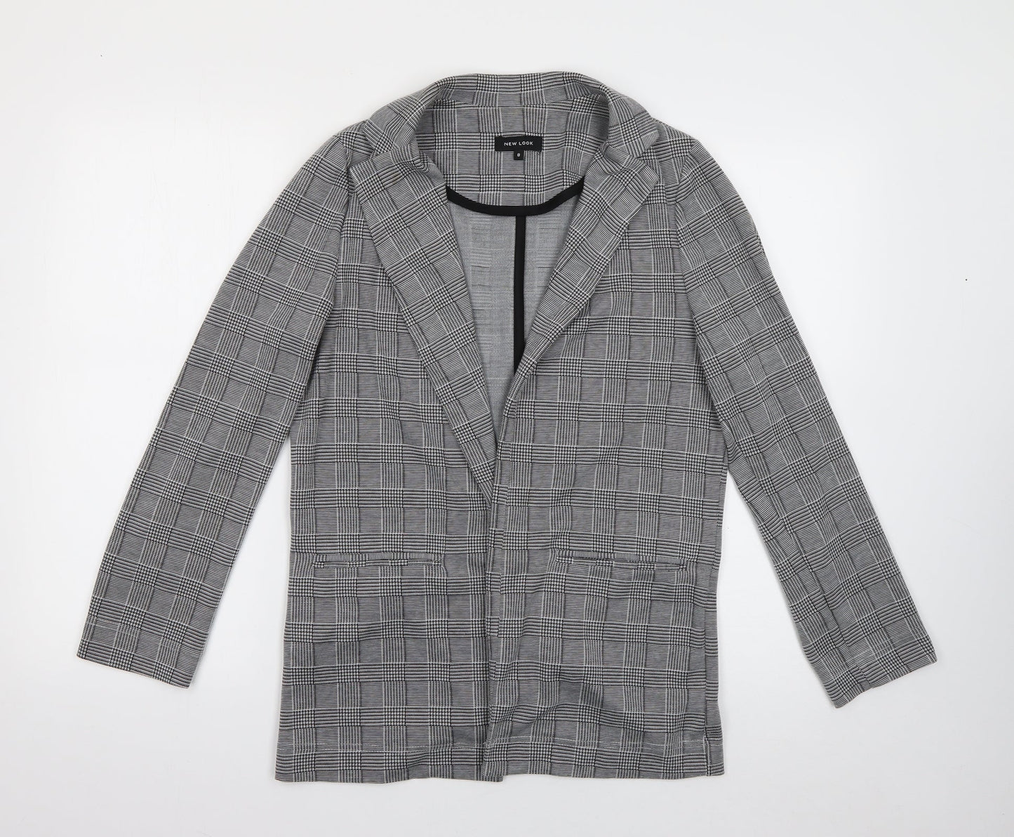 New Look Womens Grey  Polyester Jacket Blazer Size 8
