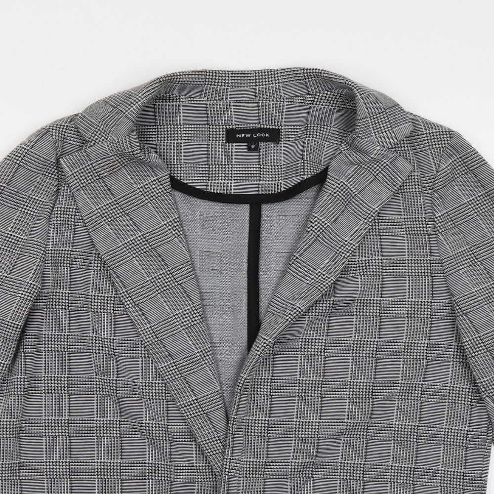 New Look Womens Grey  Polyester Jacket Blazer Size 8