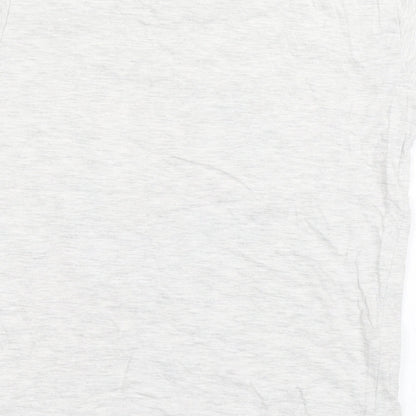 Dunnes Stores Boys Grey  Cotton Basic T-Shirt Size 6 Years Round Neck Pullover - Dinosaur