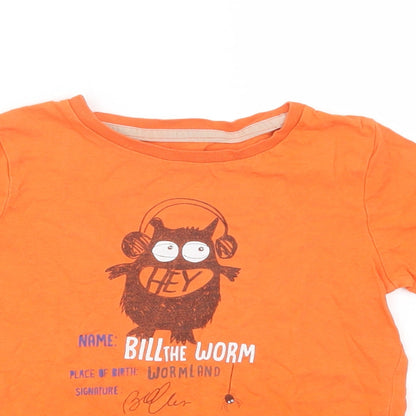 Cool Club Boys Orange  Cotton Pullover Polo Size 4 Years Crew Neck Pullover - Wormland