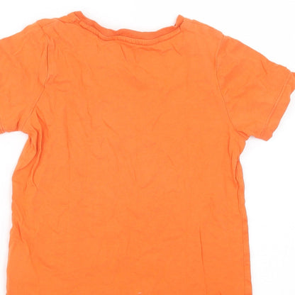 Cool Club Boys Orange  Cotton Pullover Polo Size 4 Years Crew Neck Pullover - Wormland