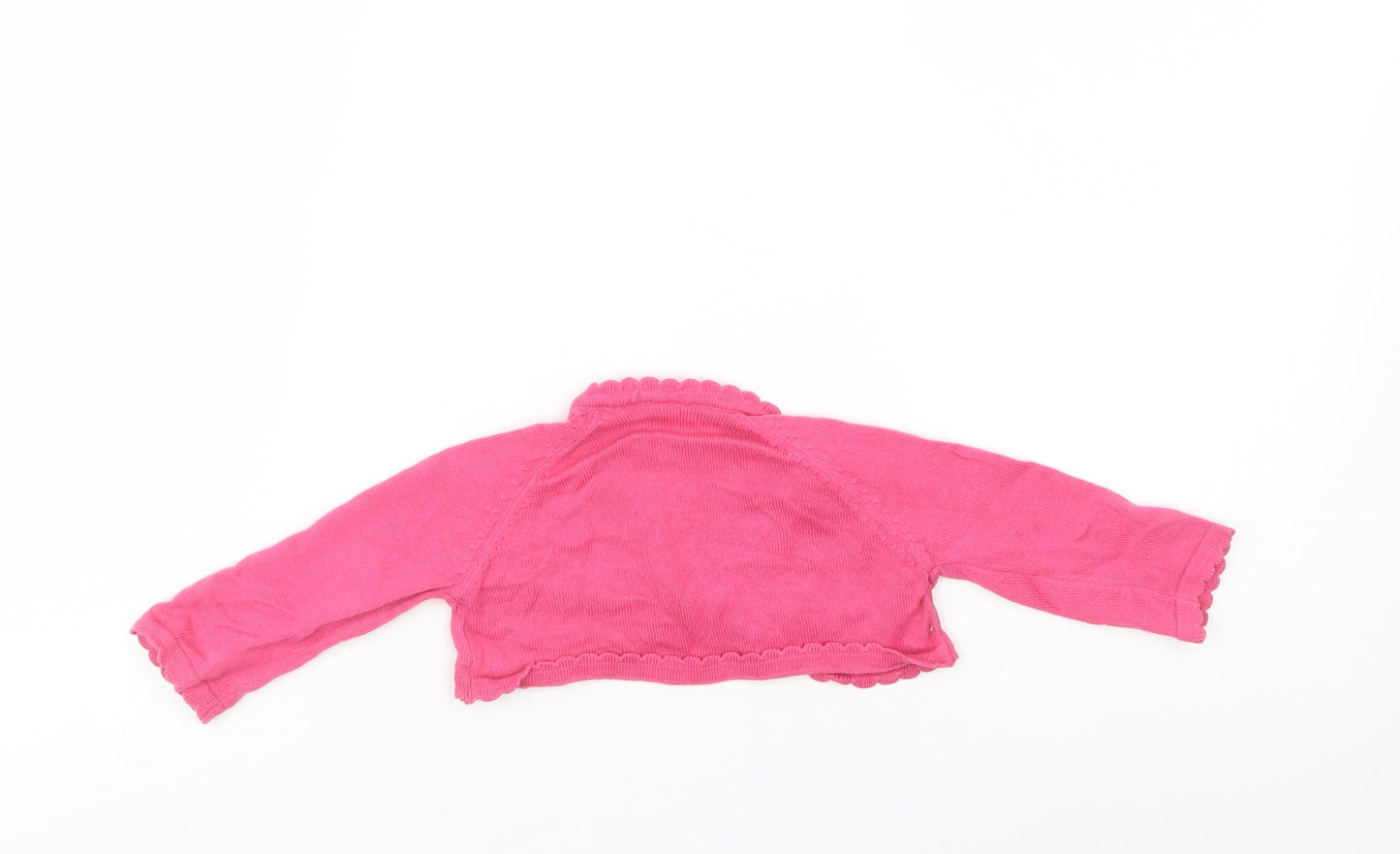 NEXT Baby Pink  Cotton Shrug Jumper Size 3-6 Months  Button