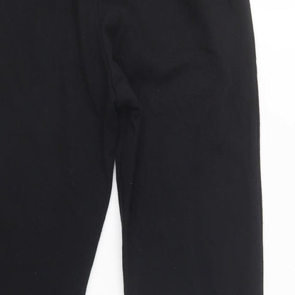 Primark Womens Black  Polyester Jogger Trousers Size XS L28 in Regular Drawstring