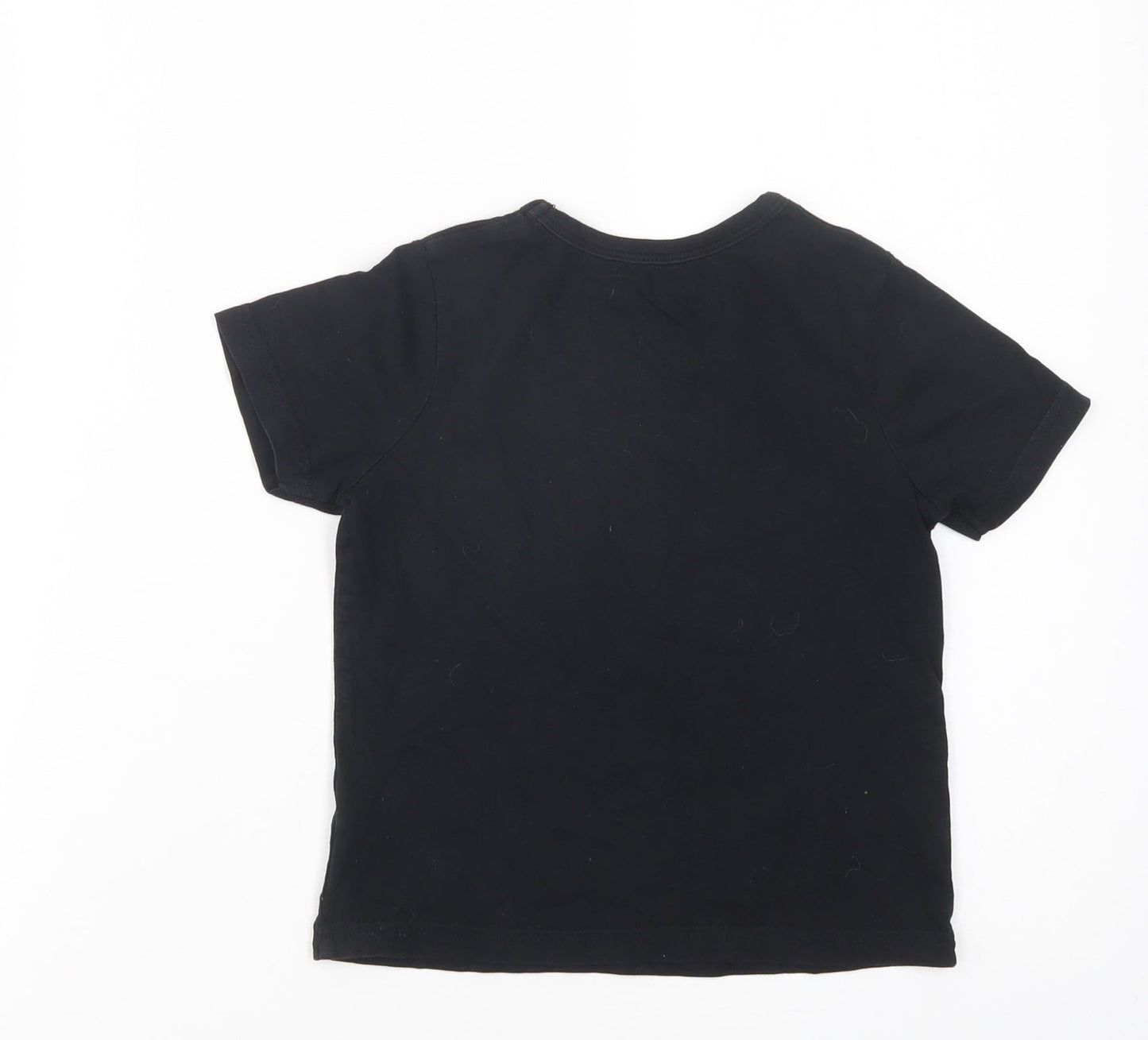 George Girls Black  Cotton Pullover T-Shirt Size 3-4 Years Crew Neck Pullover - Cool Kids Club