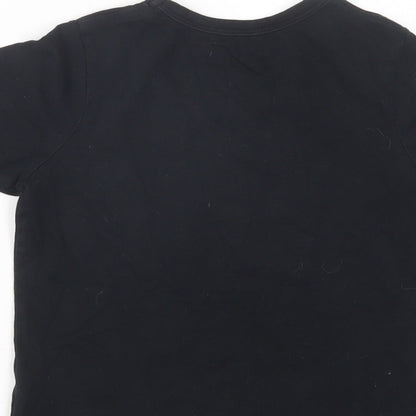 George Girls Black  Cotton Pullover T-Shirt Size 3-4 Years Crew Neck Pullover - Cool Kids Club