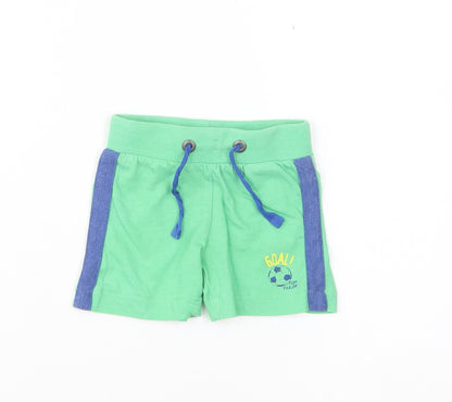 TOM TAILOR Baby Green  Cotton Cropped Trousers Size 3-6 Months  Drawstring - Goal